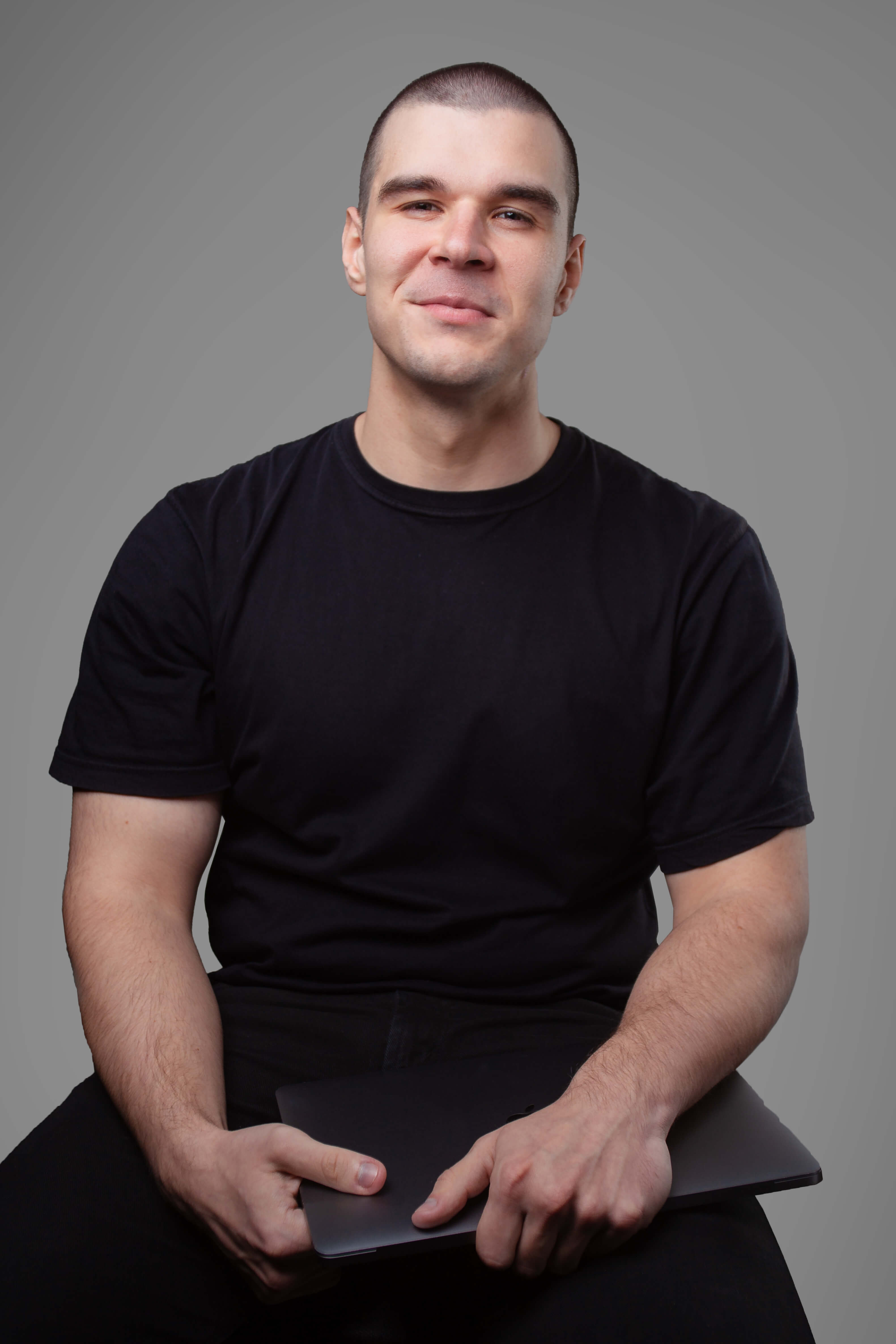 Portrait of Adam Krampl, freelance web developer and digital product designer in Bratislava